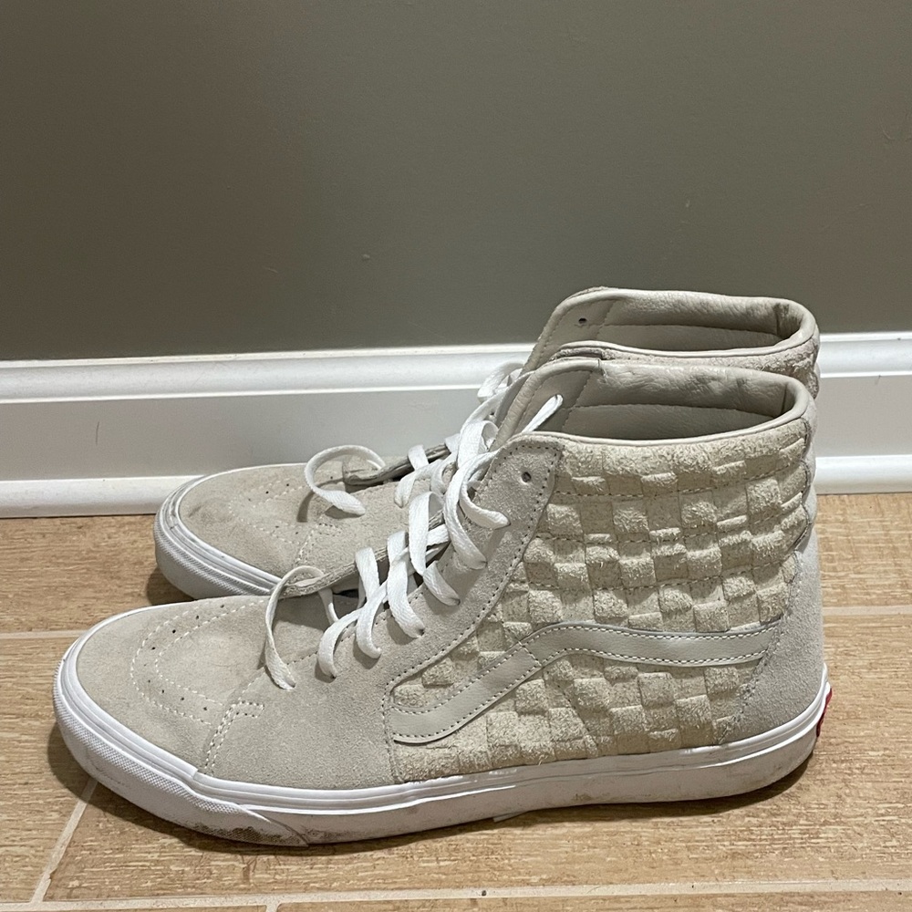 Vans Embossed Checkerboard Sk8 -Hi Shoes oatmeal